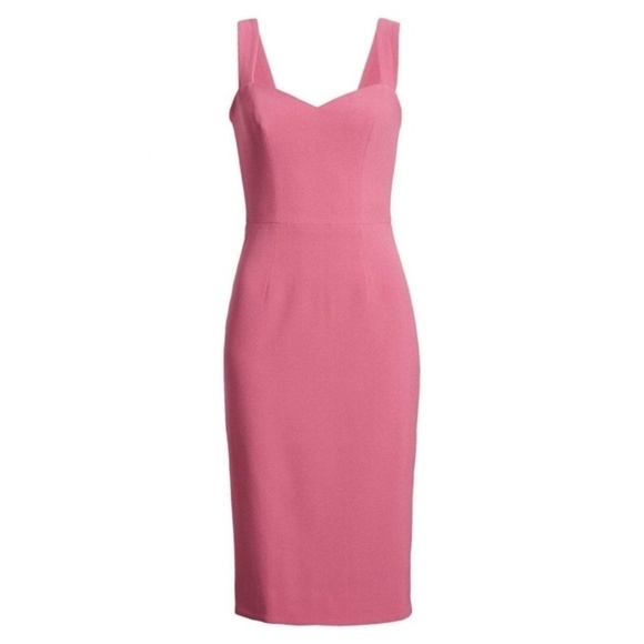 NEW Dress the Population Nicole Sweetheart Neck Cocktail Midi Sheath Dre… - Picture 5 of 5